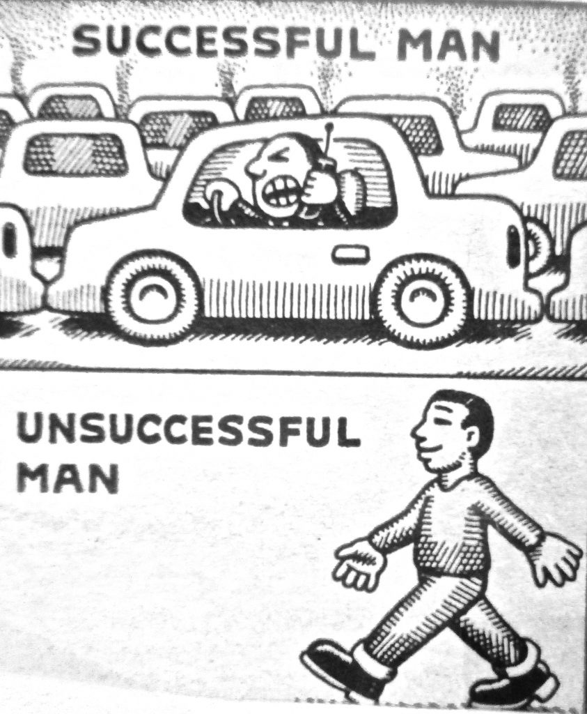 Cartoon Successful Man Unsuccessful Man