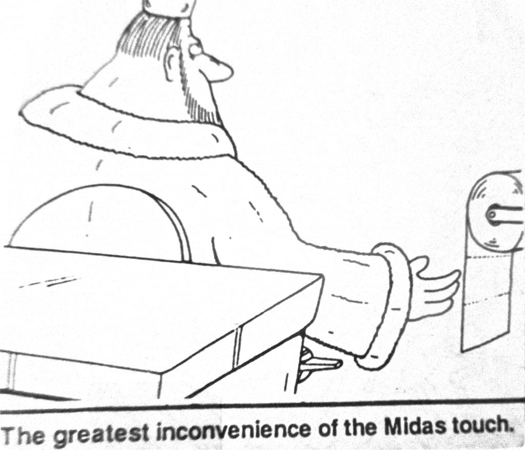 Cartoon The Greatest Inconvenience Of The Midas Touch