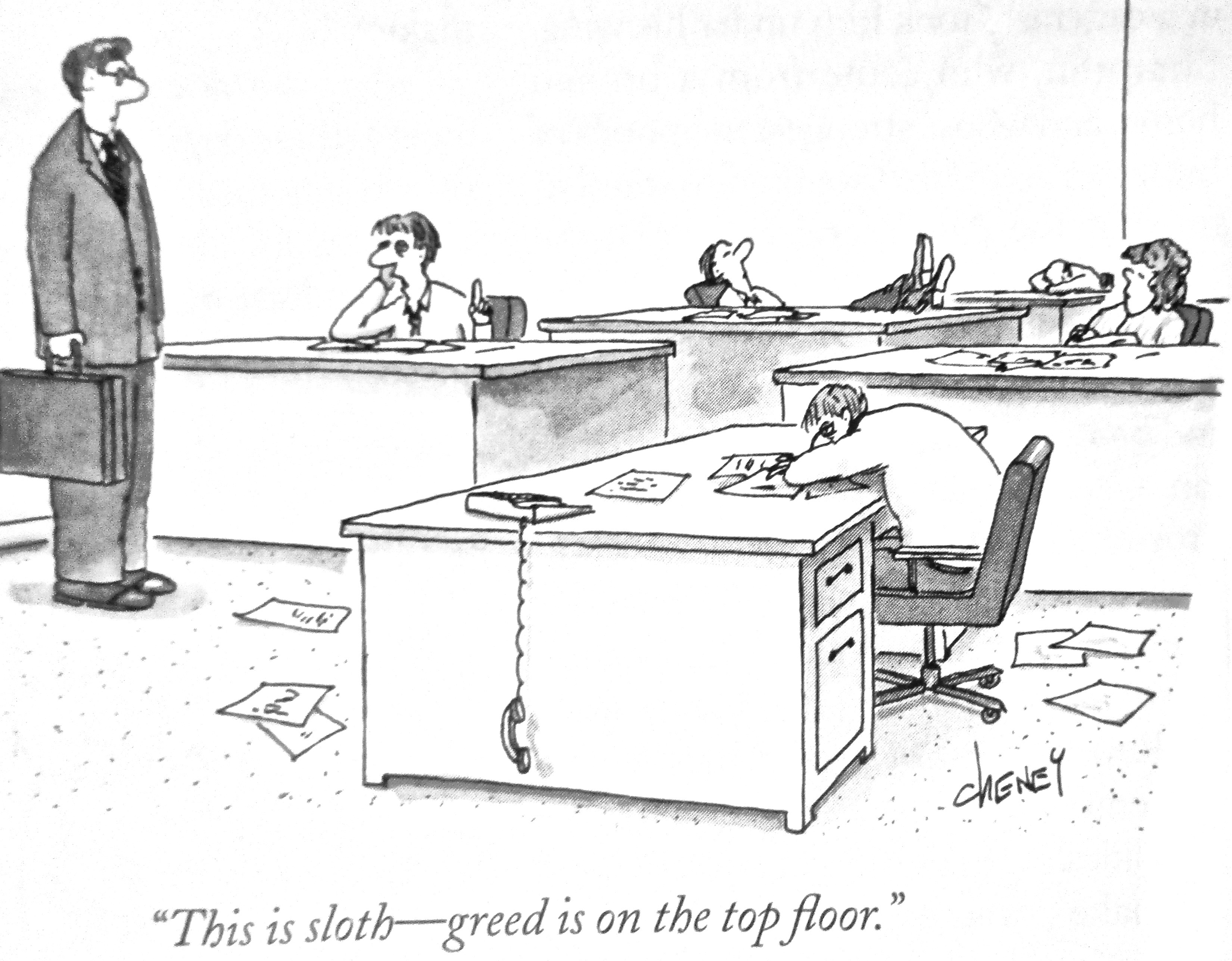 Cartoon - 7 Deadly Sins Corporate Offices | Antarctica Journal