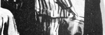 Black and white illustration of a person standing by a window with a quote about being uninvolved.