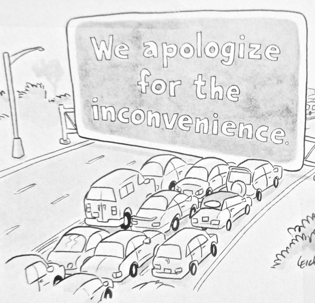 Cartoon Where the traffic begins