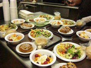 poor and elderly - soup kitchen meals