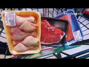 supermarket meat and fish