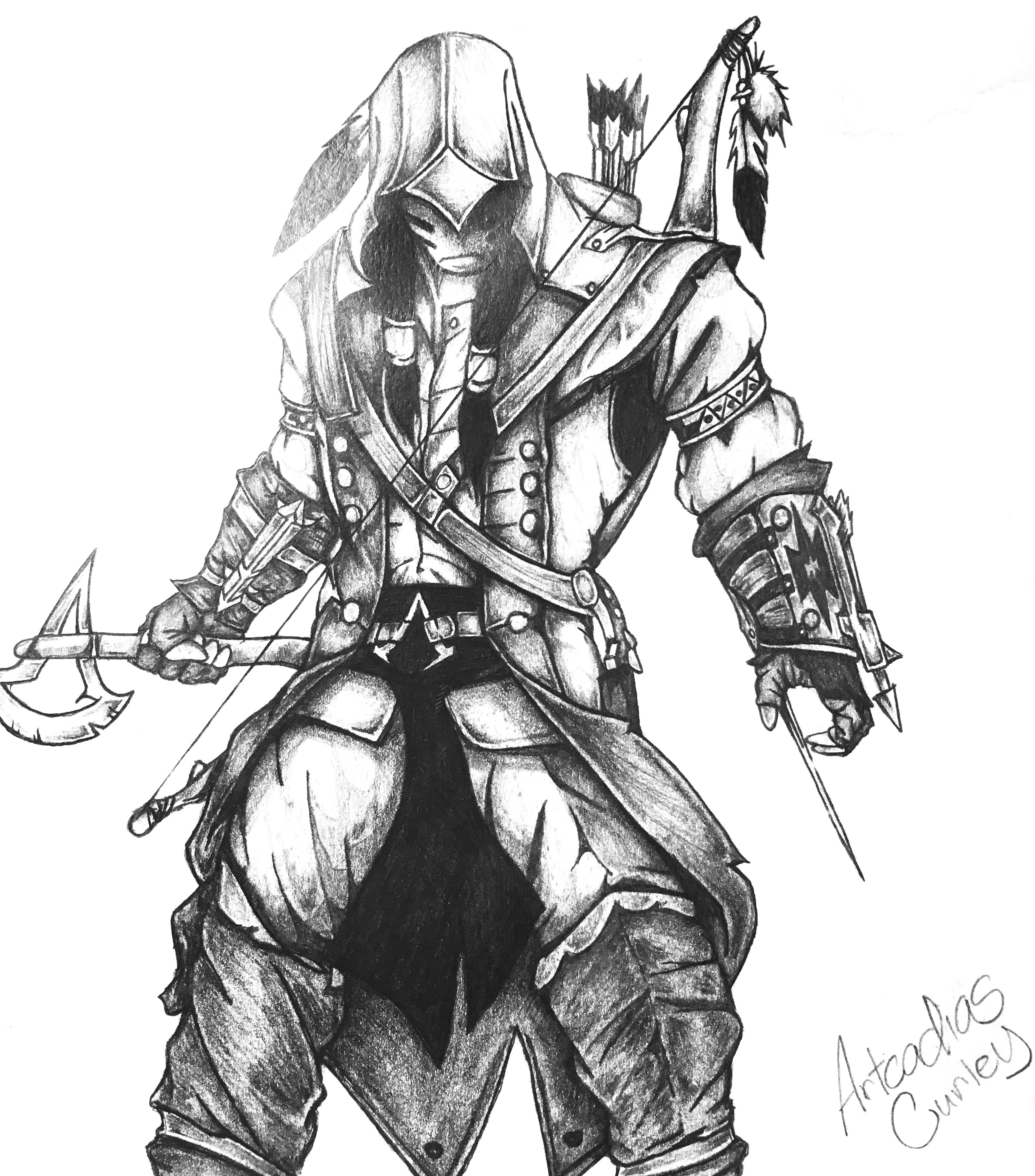 Warrior Art Sketch by Artcadius Curley 01