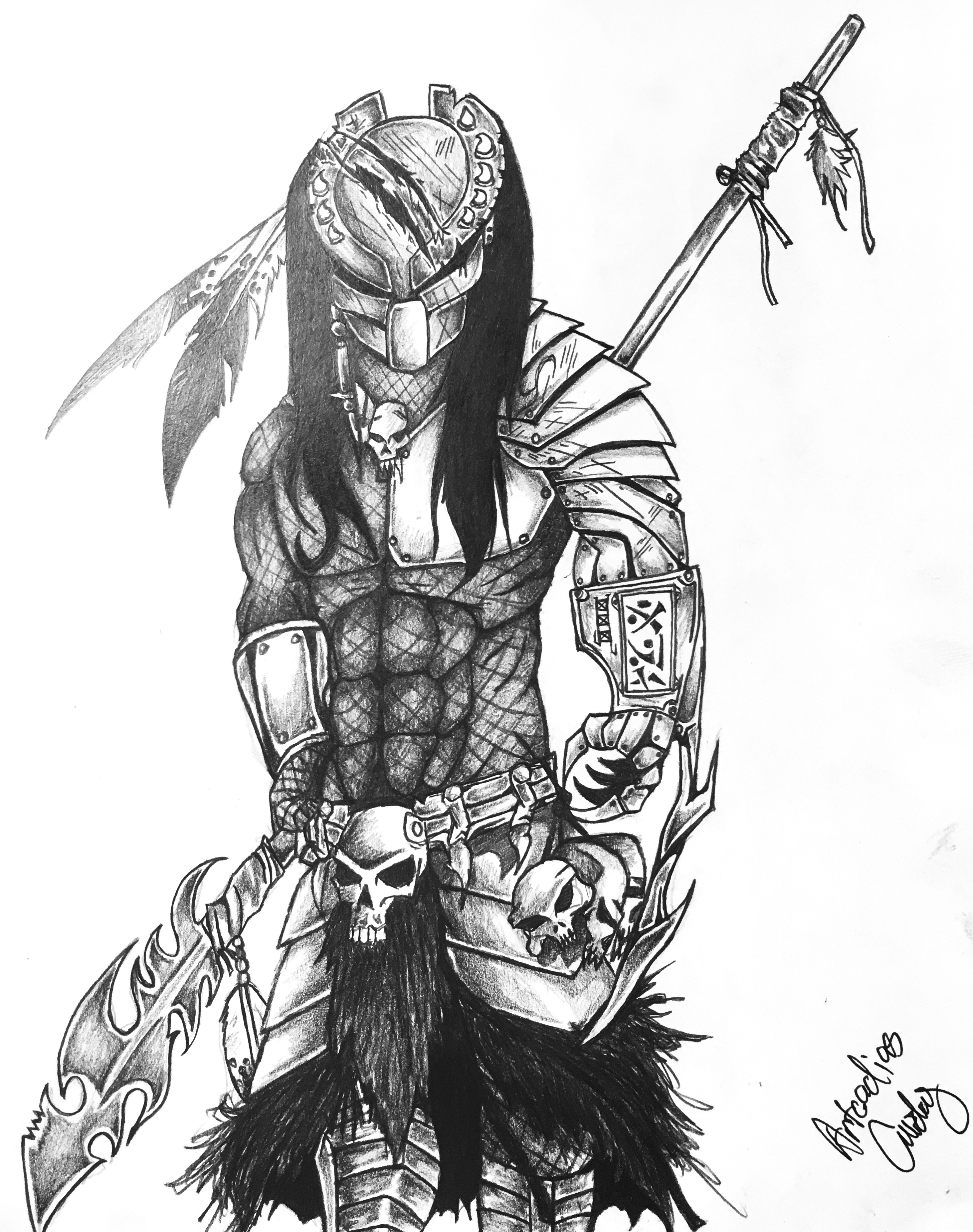 Warrior Art Sketch by Artcadius Curley 02