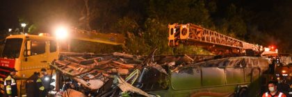 A school bus full of South Korean children was traveling through a tunnel near Weihai, China when it caught on fire.