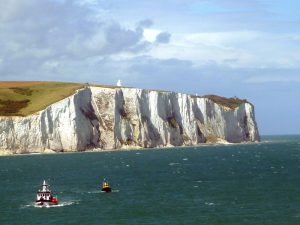 How were the white cliffs of Dover England formed