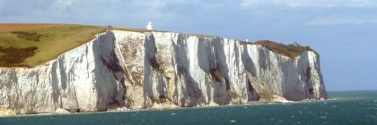 How were the white cliffs of Dover England formed
