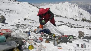 Trash on Mount Everest