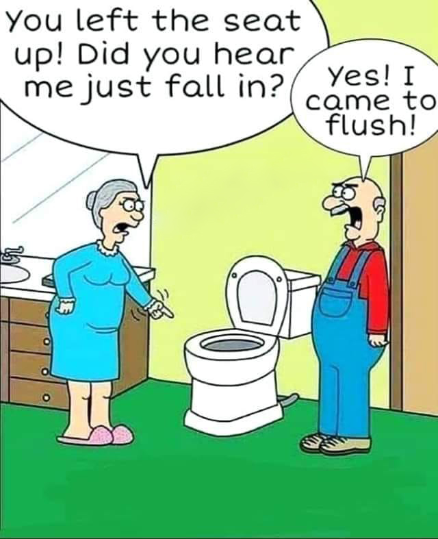 Cartoon - Falling In Toilet Flush
